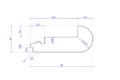 Click Oak Stair Nosing 60mm By 25mm By 1000mm Profile D -Best Flooring Store 1