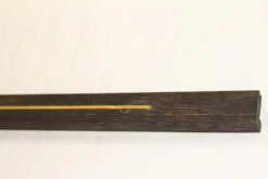 Solid Oak Square Stair Nosing With Brass Jet Black 25mm By 40mm By 1000mm