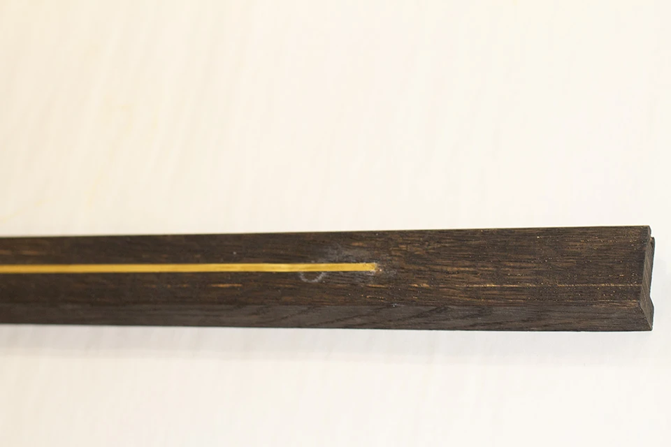 Solid Oak Square Stair Nosing With Brass Jet Black 25mm By 40mm By 1000mm 1 Solid Oak Square Stair Nosing With Brass Jet Black 25mm By 40mm By 1000mm