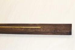 Solid Oak Square Stair Nosing With Brass Black Tea 25mm By 40mm By 1000mm