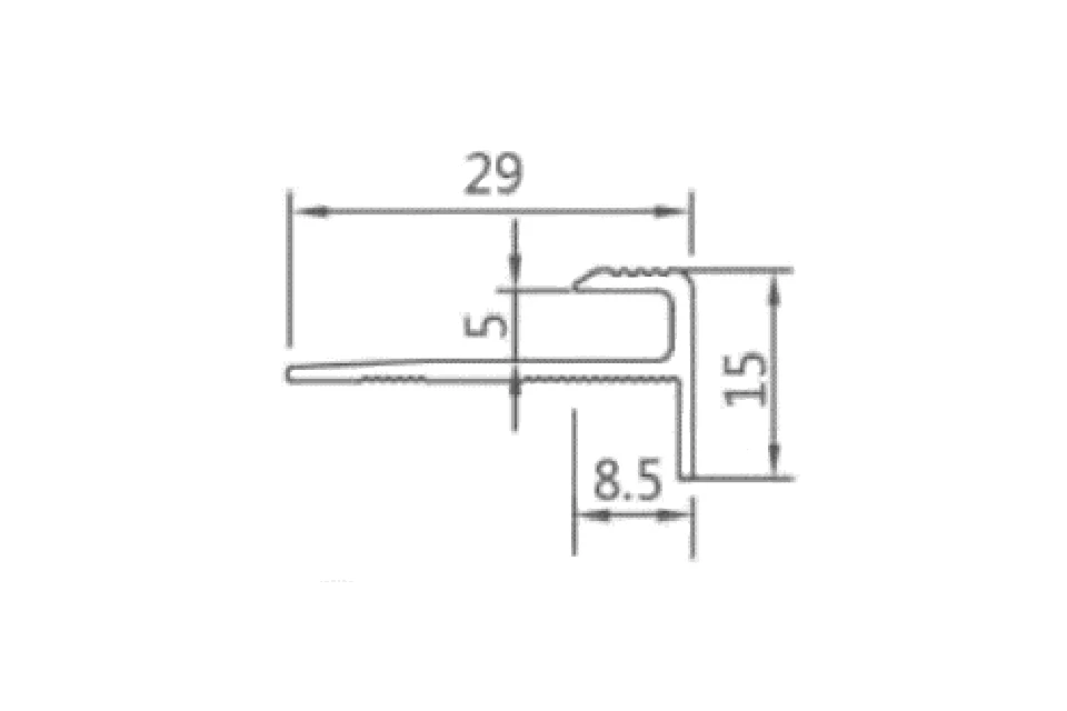 Aluminium Stair Nosing 15mm By 29mm By 1200mm 3 Aluminium Stair Nosing 15mm By 29mm By 1200mm - Image 3