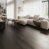 Natural Engineered Flooring Oak Black Tea Brushed UV Oiled 14/3mm By 190mm By 1900mm
