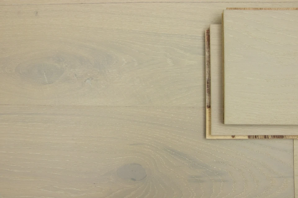 Prime Engineered Flooring Oak Double White Brushed UV Matt Lacquered Eco 14/3mm By 178mm By 1000-2400mm 3 Prime Engineered Flooring Oak Double White Brushed UV Matt Lacquered Eco 14/3mm By 178mm By 1000-2400mm - Image 3