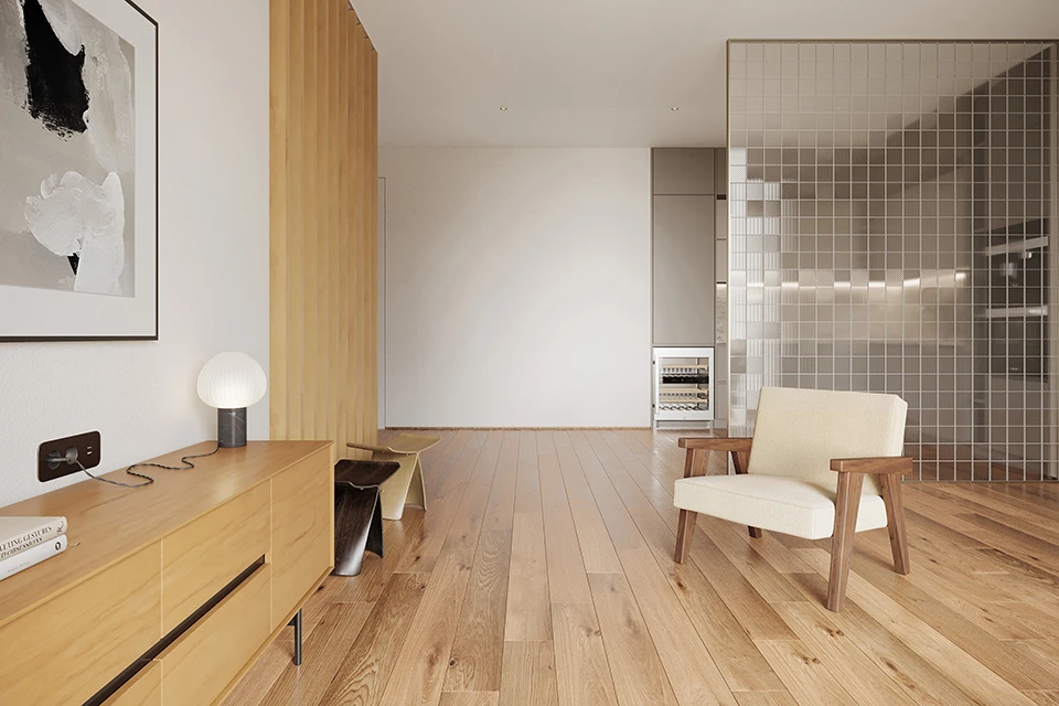 Natural Engineered Flooring Oak Brushed UV Lacquered 14/3mm By 190mm By 400-1500mm 1 Natural Engineered Flooring Oak Brushed UV Lacquered 14/3mm By 190mm By 400-1500mm