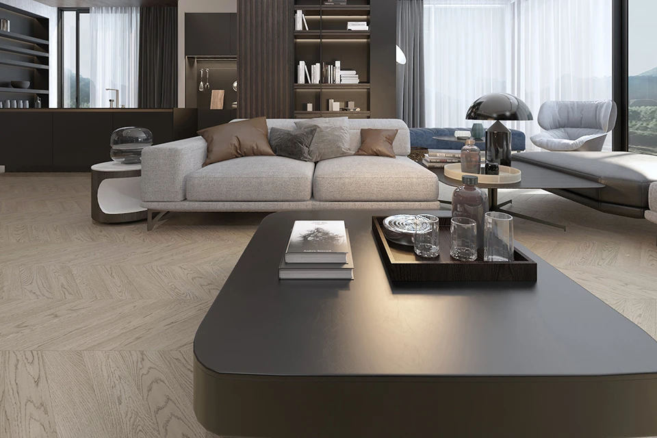 Prime Engineered Flooring Oak Chevron Silver Stone Brushed Uv Lacquered 14/3mm By 90mm By 510mm 1 Prime Engineered Flooring Oak Chevron Silver Stone Brushed Uv Lacquered 14/3mm By 90mm By 510mm