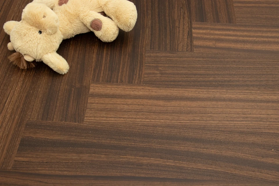 Prime Engineered Flooring African Walnut Herringbone Brushed Matt UV Lacquered 14/3mm By 97mm By 582mm 2 Prime Engineered Flooring African Walnut Herringbone Brushed Matt UV Lacquered 14/3mm By 97mm By 582mm - Image 2