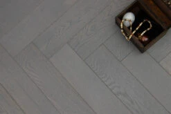 Natural Engineered Flooring Oak Herringbone Slate Grey Brushed UV Lacquered 15/4mm By 90mm By 600mm