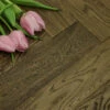 Natural Engineered Flooring Oak Herringbone Smoked Brushed UV Oiled 15/4mm By 90mm By 630mm