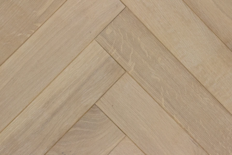 Natural Engineered Flooring Oak Herringbone White UV Oiled 14/3mm By 90mm By 450mm 3 Natural Engineered Flooring Oak Herringbone White UV Oiled 14/3mm By 90mm By 450mm - Image 3