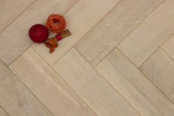 Natural Engineered Flooring Oak Herringbone White UV Oiled 14/3mm By 90mm By 450mm
