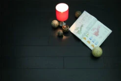 Natural Engineered Flooring Oak Jet Black Brushed UV Lacquered 14/3mm By 190mm By 1900mm