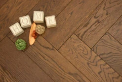 Natural Engineered Flooring Oak Herringbone Coffee Brushed UV Lacquered 15/4mm By 90mm By 600mm