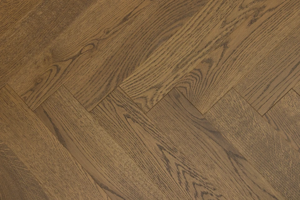 Prime Engineered Flooring Oak Herringbone Coffee Brushed UV Oiled 14/3mm By 98mm By 590mm 3 Prime Engineered Flooring Oak Herringbone Coffee Brushed UV Oiled 14/3mm By 98mm By 590mm - Image 3