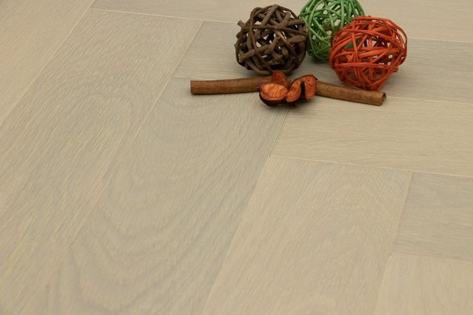 Prime Engineered Flooring Oak Herringbone Double White Brushed UV Lacquered 14/3mm By 98mm By 588mm 1 Prime Engineered Flooring Oak Herringbone Double White Brushed UV Lacquered 14/3mm By 98mm By 588mm