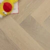 Prime Engineered Flooring Oak Herringbone Sunny White Brushed UV Oiled 14/3mm By 98mm By 490mm