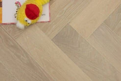 Prime Engineered Flooring Oak Herringbone Sunny White Brushed UV Oiled 14/3mm By 98mm By 490mm