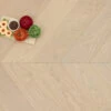 Prime Engineered Flooring Oak Chevron Pure Brushed Wax Oiled 14/3mm By 90mm By 510mm