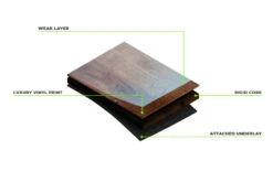 Supremo Luxury Click Vinyl Rigid Core Flooring Nature With Built In Underlay 5mm By 180mm By 1220mm -Best Flooring Store rigid pre applied underlay 1