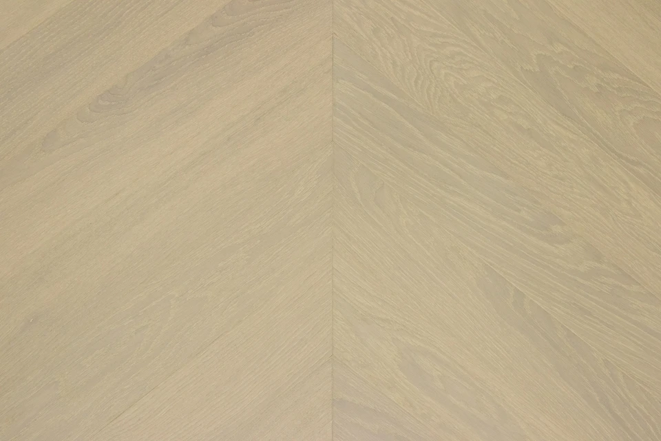 Prime Engineered Flooring Oak Chevron Snow White Brushed Wax Oiled 14/3mm By 90mm By 510mm 2 Prime Engineered Flooring Oak Chevron Snow White Brushed Wax Oiled 14/3mm By 90mm By 510mm - Image 2