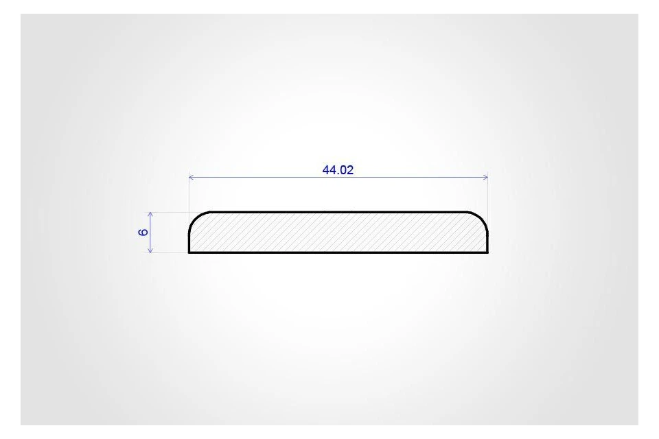 Solid Oak Flat Bar Unfinished 6mm By 44mm By 2350mm 2 Solid Oak Flat Bar Unfinished 6mm By 44mm By 2350mm - Image 2