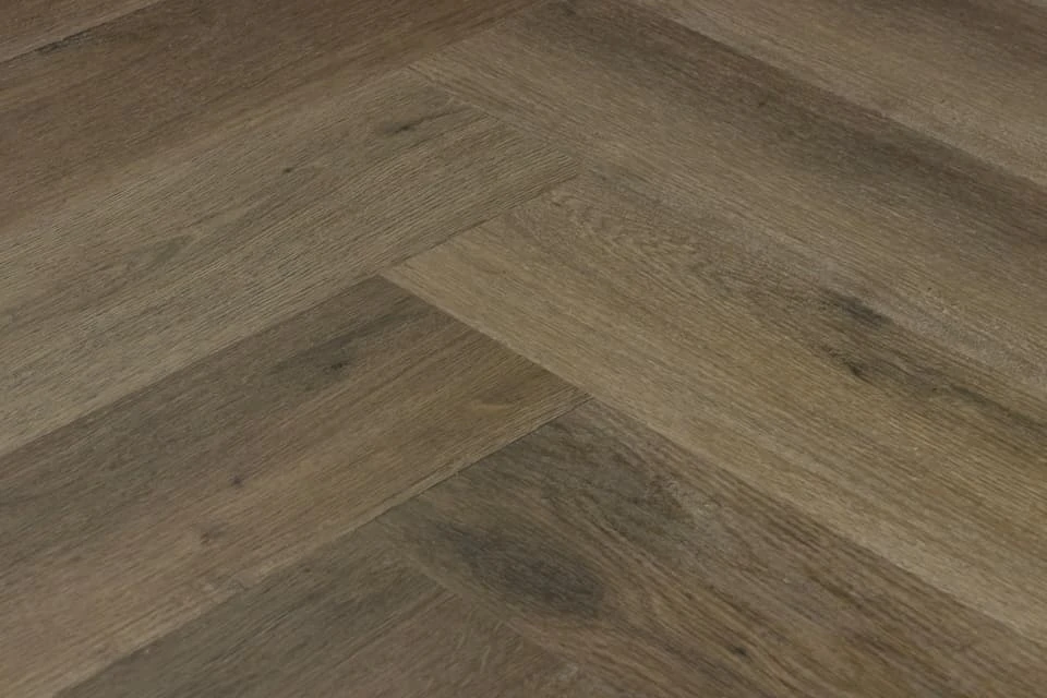 Supremo Luxury Click Vinyl Rigid Core Herringbone Flooring Cacao Brown With Built In Underlay 6mm By 126mm By 630mm 3 Supremo Luxury Click Vinyl Rigid Core Herringbone Flooring Cacao Brown With Built In Underlay 6mm By 126mm By 630mm - Image 3