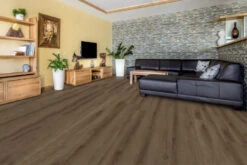 Supremo Luxury Click Vinyl Rigid Core Flooring Coffee With Built In Underlay 6.5mm By 181mm By 1220mm