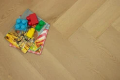 Supremo Luxury Click Vinyl Rigid Core Herringbone Flooring Silica With Built In Underlay 6mm By 127mm By 610mm